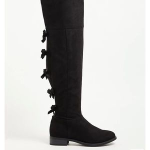BOW BACK OTK BOOT - FAUX SUEDE BLACK (WW)